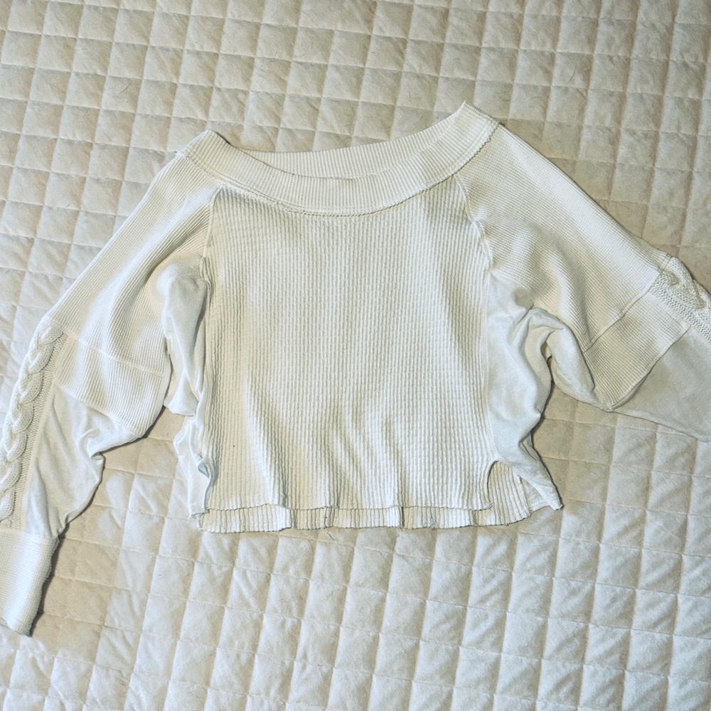 Free People Josie Solid Thermal Knit Top